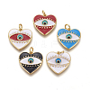 Brass Enamel Pendants KK-L185-01G-1