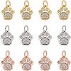 SUPERFINDINGS 10Pcs 5 Style Brass Micro Pave Clear Cubic Zirconia Pendants KK-FH0004-76-1