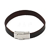 304 Stainless Steel Leather Cord Bracelets BJEW-N269-29A-1-1