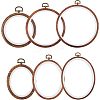 Rubber Imitation Wood/Plastic Cross Stitch Embroidered Frame DIY-NB0003-05-1