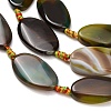 Natural Banded Agate Beads Strands G-F825-H01-03B-3