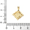 Brass Micro Pave Clear Cubic Zirconia Clasps KK-P290-23G-3