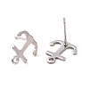 Non-Tarnish 201 Stainless Steel Stud Earring Findings STAS-K241-02P-2