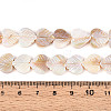Electroplated Natural Freshwater Shell Carved Beads Strands SHEL-T020-14-4