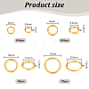 360Pcs 4 Styles Alloy Soldered Closed Jump Rings KK-PH0010-13G-2