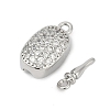 Brass Micro Pave Clear Cubic Zirconia Box Clasps LS-KK-P291-38P-2