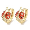 Brass Micro Pave Cubic Zirconia Hoop Earring KK-CBA98BA-09G-A-4