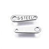 201 Stainless Steel Chain Tags STAS-N095-028-3