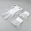 Polyester Detachable Tulle Ruffle Collar & Sleeves Set DIY-WH0683-24-2