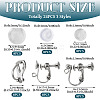 24Pcs 3 Styles 316 Stainless Steel Clip-on Earring Findings STAS-TA0006-31P-3