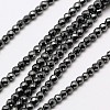Non-magnetic Synthetic Hematite Bead Strands X-G-A129-2mm-26-1