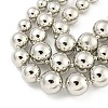 CCB Multi Layer Geometric Metal Round Bead Necklace NJEW-K261-10P-3