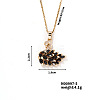 Elegant Brass Rhinestone Swan Pendant Necklace for Chic and Trendy Look ZH9986-5-1