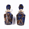 Assembled Synthetic Bronzite and Lapis Lazuli Openable Perfume Bottle Pendants G-S366-058A-2