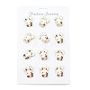 12Pcs 5 Colors Rabbit with Carrot Enamel Pins JEWB-A033-13G-1