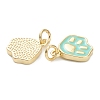 Brass Enamel Pendants ZIRC-J041-05E-2