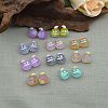 Halloween Frosted Transparent Resin Beads RESI-A048-01B-1