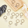 16Pcs 8 Style Pentacle & Triple Moon & Star of David Alloy Shoe Charms HJEW-AB00638-4