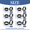 12Pcs 6 Size 201 Stainless Steel Grooved Finger Ring Settings STAS-TA0002-15B-3