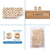 Kissitty ddPrinted Natural Wood Beads WOOD-KS0001-12-10