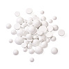 120Pcs 4 Styles Spray Painted White Wood Cabochons WOOD-TA0001-52-3