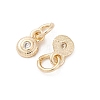 Brass Micro Pave Cubic Zirconia Charms KK-C071-11KCG-2