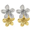 304 Stainless Steel Flower Stud Earrings for Women EJEW-U023-09GP-2