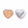 Shining Druzy Resin Cabochons LS-RESI-WH0008-30M-2