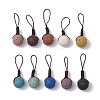 Round Natural Lava Rock Pendant Decorations PALLOY-JF03446-1