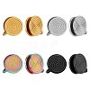 8Pcs 4 Colors 304 Stainless Steel Vortex Cuff Earrings EJEW-FI0001-60-1