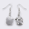 304 Stainless Steel Dangle Earrings EJEW-F153-10AS-2