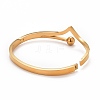Crystal Rhinestone Wave Hinged Bangle BJEW-G648-04G-2