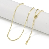 Rack Plating Brass Column & Round Link Chain Necklaces for Women NJEW-K382-03G-1