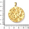 304 Stainless Steel Cubic Zirconia Pendants STAS-Z182-07G-04-3