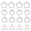 8Pairs 4 Styles 304 Stainless Steel Huggie Hoop Earrings STAS-UN0021-60P-1