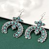 Alloy Synthetic Turquoise Dangle Earrings for Women LS-EJEW-U053-10AS-02-2