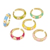 Brass Open Cuff Rings for Women RJEW-K305-03B-G-2
