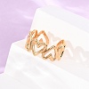 304 Stainless Steel Cuff Open Rings for Women SA-CBA4160-30G-1