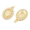 Religion Brass Micro Pave Clear Cubic Zirconia Pendants CU-CBA9482-01G-10-2