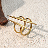 304 Stainless Steel Cuff Rings for Women RJEW-L133-05G-1
