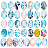   1 Set Marble Pattern Glass Cabochons GLAA-PH0002-09-1