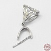 Anti-Tarnish Rhodium Plated 925 Sterling Silver Pendant Bails STER-A102-005P-3
