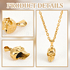 4Pcs PVD Vacuum Plating 304 Stainless Steel Pendants STAS-UN0060-19G-5