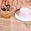 2.5 Yards Plastic Beads & Polyester Lace Ribbon SRIB-HY0001-16-4