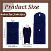 8Pcs 4 Colors Plush Cloth Watch Storage Pouches with Snap Button TP-DR0001-05-2