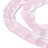 Transparent Frosted Glass Beads Strands FGLA-S001-01C-3