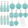 SUNNYCLUE 20Pcs 5 Style Dyed Synthetic Turquoise Pendants G-SC0001-76-1