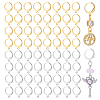 100Pcs 2 Styles 304 Stainless Steel Leverback Earring Findings STAS-PH0007-17-1