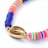 Handmade Polymer Clay Heishi Bead Stretch Bracelets BJEW-JB05076-01-3
