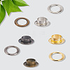200 Sets 4 Colors Iron Grommet Eyelet Findings SCRA-GF0001-10A-01-7